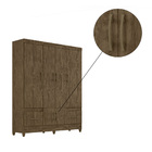 Guarda Roupa Rubia 6 Portas Sem Espelho Castanho Wood Tana De