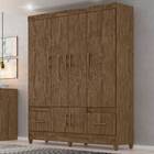 Guarda Roupa Rubia 6 Portas Sem Espelho Castanho Wood Tana De