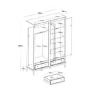 Guarda-roupa Rústico 4 Portas E 2 Gavetas - Madeira Maciça E