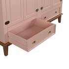 Guarda-roupa Rústico 4 Portas E 2 Gavetas - Madeira Maciça E