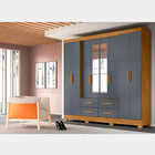 Guarda Roupa San Lorenzo Plus Com Espelho 8 Portas Moval Móve