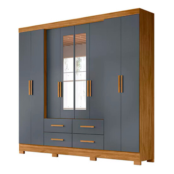 Guarda Roupa San Lorenzo Plus Com Espelho 8 Portas Moval Móve