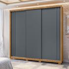 Guarda Roupa San Marino 3 Portas 2 Gavetas Freijo Cinza