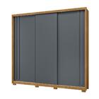 Guarda Roupa San Marino 3 Portas 2 Gavetas Freijo Cinza