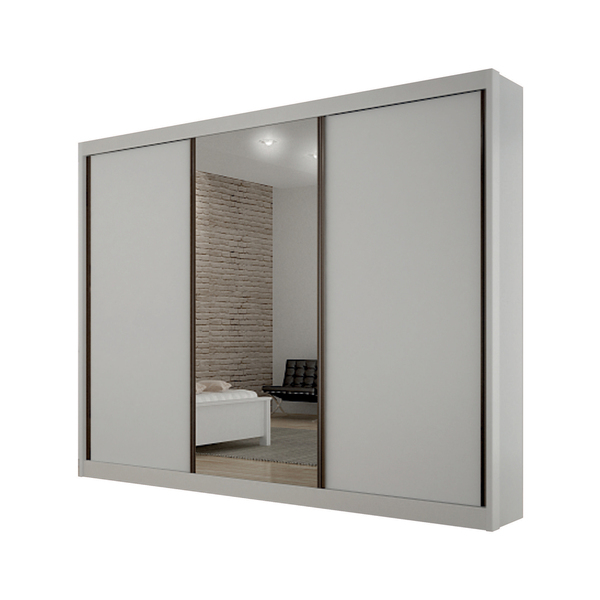 Guarda Roupa San Marino Premium 3 Portas 4 Gavetas C-espelho