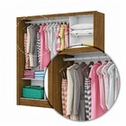 Guarda-roupa Santiago 3 Portas 3 Gavetas Com Espelho Cinamomo