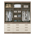 Guarda Roupa Santos Andirá Click Com Espelho 3 Portas De Corr