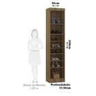 Guarda Roupa Sapateira Modulado 1 Porta 50cm Veneza Luciane M