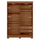 Guarda Roupa Sarandi 4 Portas 2 Gavetas Jatobá/areia