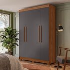 Guarda Roupa Sarandi 4 Portas 2 Gavetas Jatobá/grafite