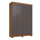 Guarda Roupa Sarandi 4 Portas 2 Gavetas Jatobá/grafite