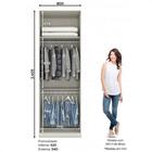 Guarda Roupa Seletto 02 Portas Espelho Cabideiro Henn