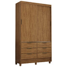 Guarda Roupa Sevilha 2 Portas De Correr 6 Gavetas Com Pés Car