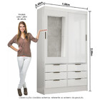 Guarda Roupa Sevilha 2 Portas De Correr Com Espelho Carioca M