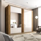 Guarda-roupa Sevilha 2 Portas De Correr Com Espelhos Freijó/o