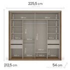 Guarda-roupa Sevilha 2 Portas De Correr Freijó/off White