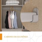 Guarda-roupa Sevilha 3 Portas Cômoda 8 Gavetas Freijó/off Whi