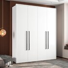 Guarda-roupa Sevilha 4 Portas Cômoda 8 Gavetas Mesa De Cabece