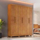 Guarda-roupa Sevilha 6 Portas 2 Gavetas Cinamomo