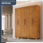 Guarda Roupa Sevilha 6 Portas 4 Gavetas Benetil Cinamomo