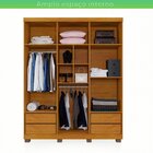 Guarda-roupa Sevilha 6 Portas 4 Gavetas Cinamomo/off-white