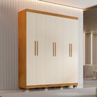 Guarda-roupa Sevilha 6 Portas 4 Gavetas Cinamomo/off-white