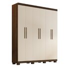 Guarda-roupa Sevilha 6 Portas 4 Gavetas Imbuia/off White
