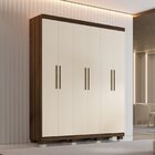 Guarda-roupa Sevilha 6 Portas 4 Gavetas Imbuia/off White