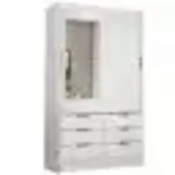 Guarda Roupa Sevilha Solteiro Com Espelho 2 Portas 6 Gavetas