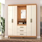 Guarda-roupa Sintra 4 Portas 3 Gavetas Com Capelinha E Porta-