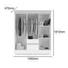 Guarda Roupa Soft Ébano Touch - Demobile