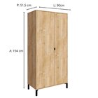 Guarda-roupa Soho 2 Portas Com Cabide Amadeirado Amadeirado