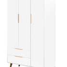 Guarda Roupa Sol 100% Mdf Pés De Madeira - Branco