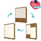 Guarda Roupa Solteiro 02 Portas Deslizantes 02 Gavetas B56 Br