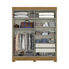 Guarda Roupa Solteiro 02 Portas Deslizantes 02 Gavetas B66 Br