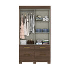 Guarda-roupa Solteiro 02 Portas Deslizantes 04 Gavetas Marel