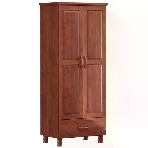 Guarda Roupa Solteiro 02 Portas Madeira Maciça 1175t Bronze F