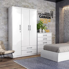 Guarda Roupa Solteiro 03 Portas 02 Gavetas Miami Henn