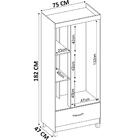 Guarda Roupa Solteiro 03 Portas 31060 Demobile