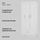 Guarda Roupa Solteiro 03 Portas 31060 Demobile