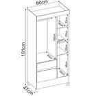 Guarda Roupa Solteiro 03 Portas Wind Demobile