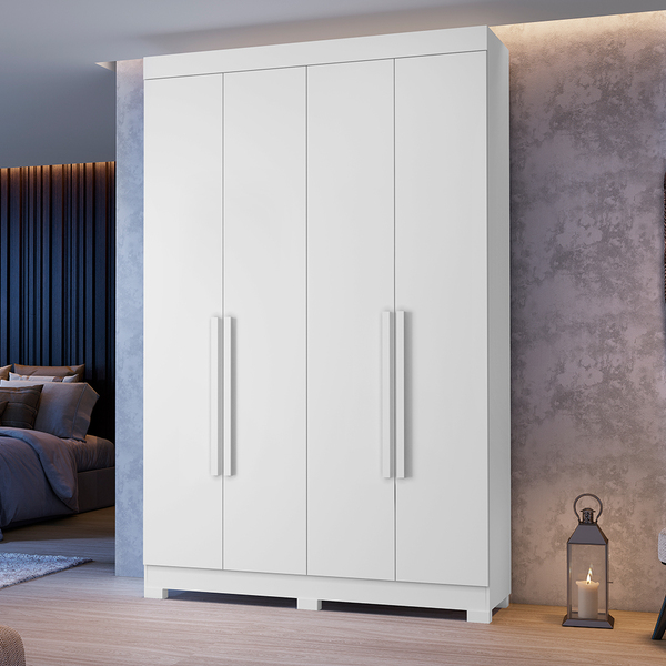 Guarda-roupa Solteiro 04 Portas E 02 Gavetas 2030240 Branco A