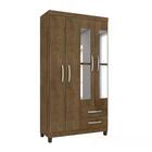 Guarda Roupa Solteiro 04 Portas Modena Com Espelho Inc Milani