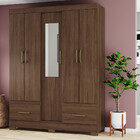 Guarda Roupa Solteiro 05 Portas 02 Gavetas B60 Briz