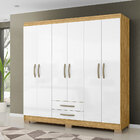 Guarda-roupa Solteiro 06 Portas E 02 Gavetas Maceió Marrocos/