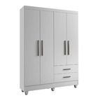 Guarda Roupa Solteiro 1,20m 4 Portas 2 Gavetas Monaco Mobycas