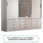 Guarda-roupa Solteiro 100% Mdf 3 Portas De Correr C/ Espelho