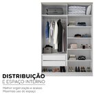 Guarda-roupa Solteiro 100% Mdf Bp 4 Portas 2 Gavetas Asti Bra