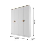 Guarda-roupa Solteiro 100% Mdf Bp 4 Portas 2 Gavetas Asti Bra