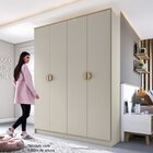 Guarda-roupa Solteiro 100% Mdf Bp 4 Portas 2 Gavetas Asti Pan